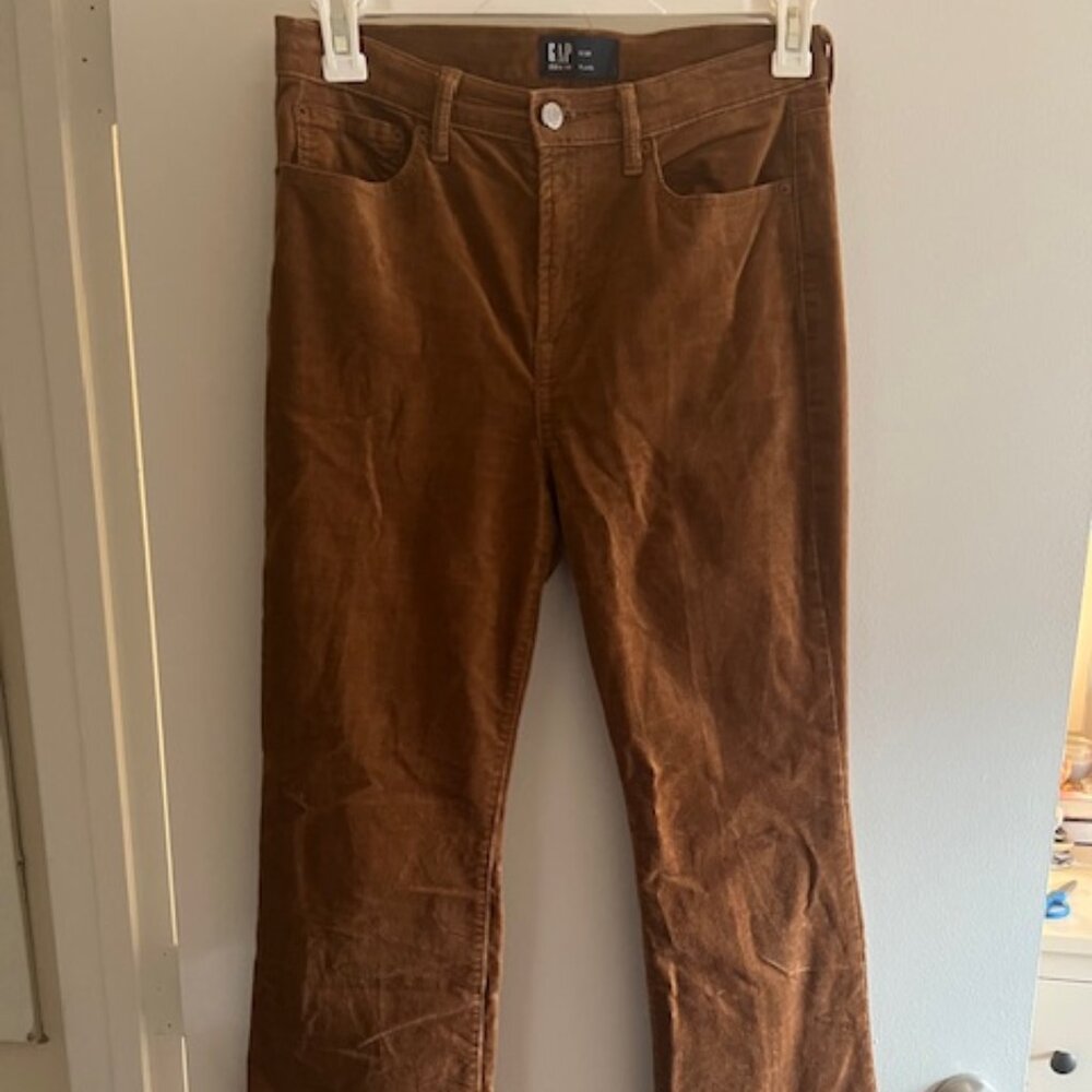 Women's Mid rise flare corduroy pants